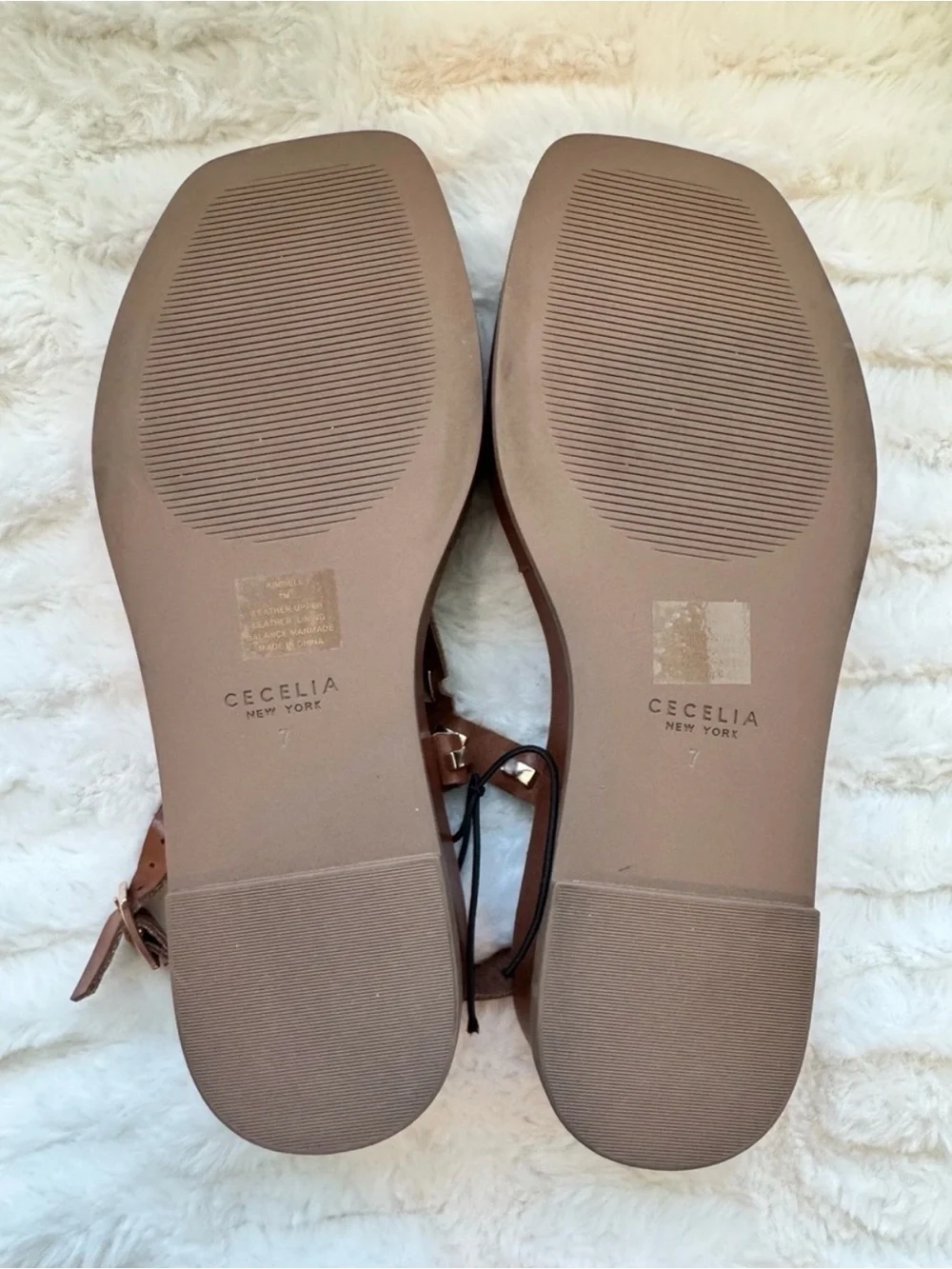 Anthropologie Cecelia New York Kimbal T-Strap Sandals Size 7 Brown Leather